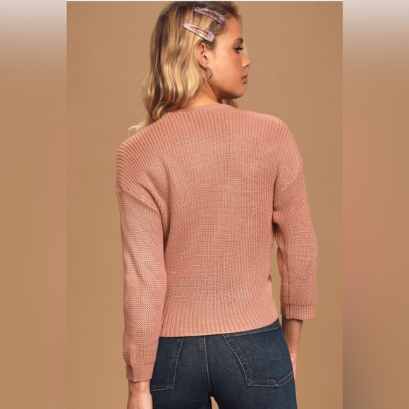 NWT Say Something Sweet Rusty Rose
Knit Tie-Front Sweater - Picture 2 of 4
